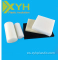 Hojas de resina acetal de pom blanca negra